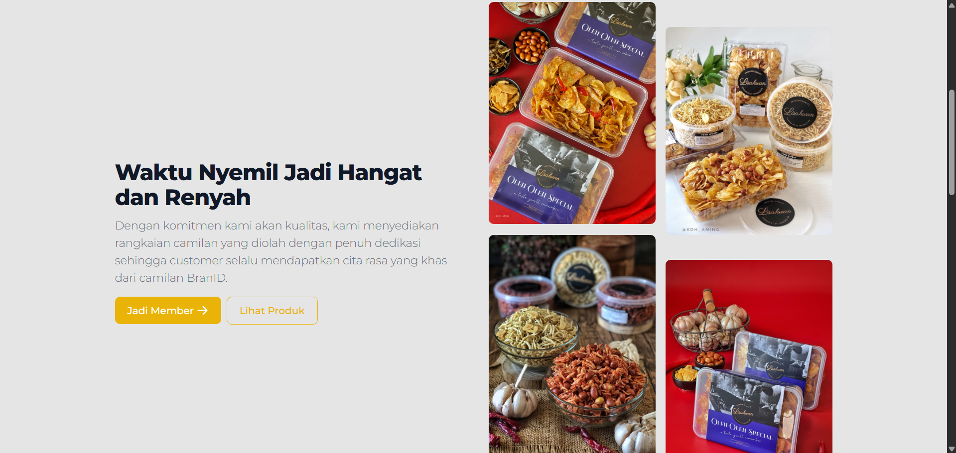 Gambar Web Penjualan Makanan
