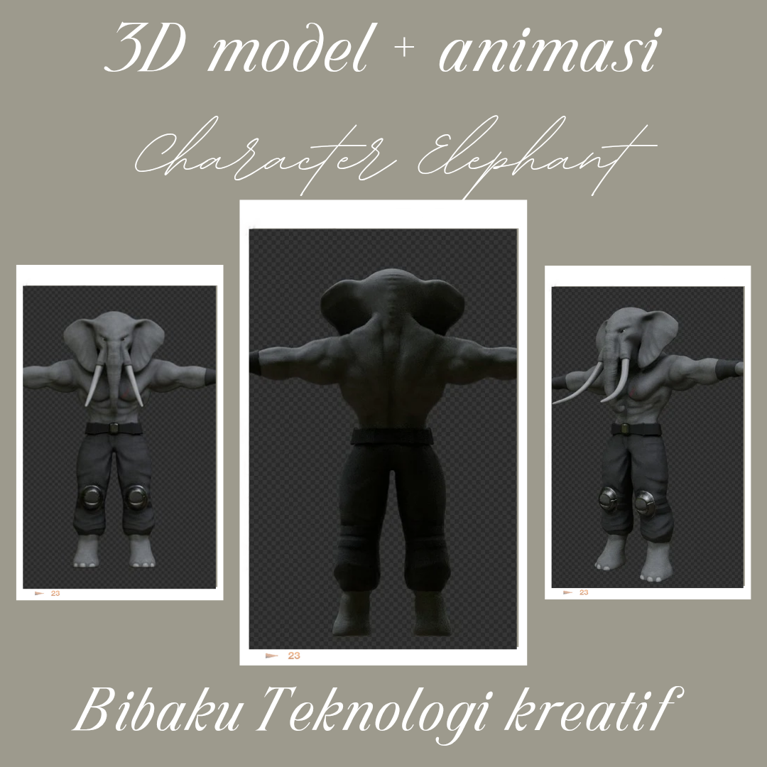 Gambar 3D modelling + animasi